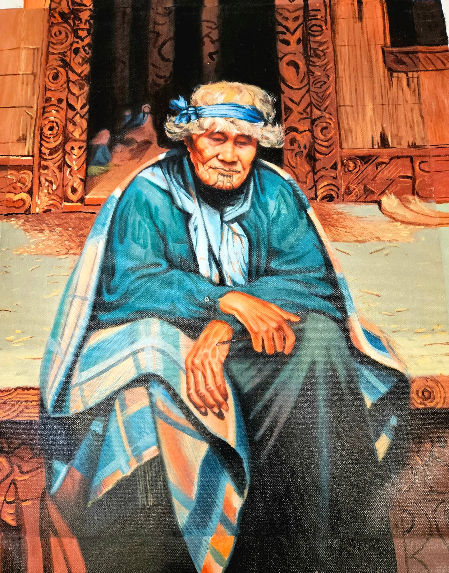 Maori Elder Unframed 80CM X 100CM