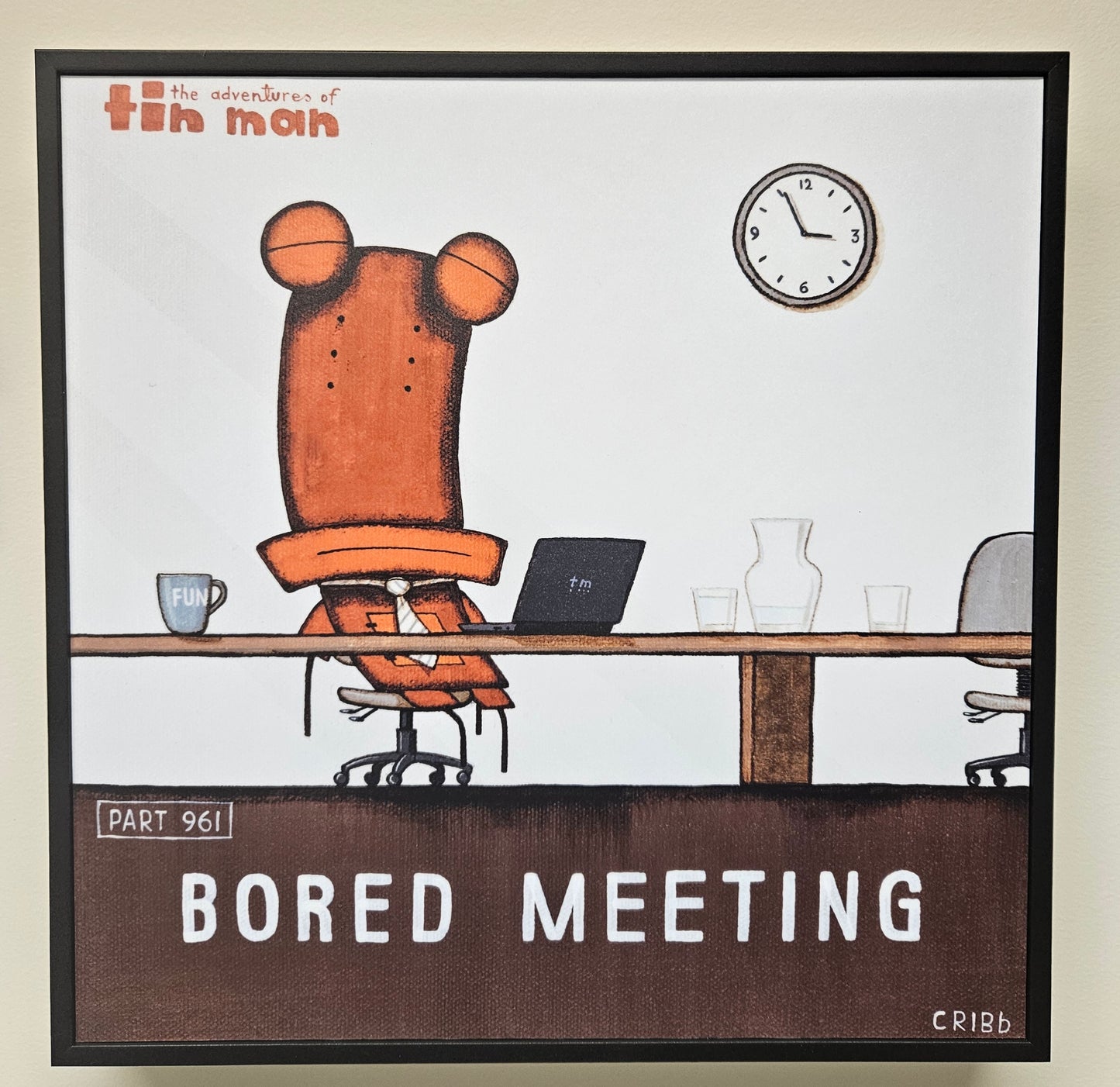 Bored Meeting 30CM X 30CM Box Frame