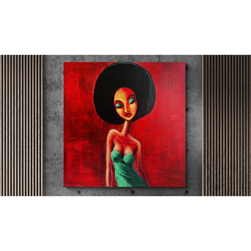 Afro Red 100CM X 100CM(H)