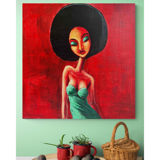 Afro Red 100CM X 100CM(H)