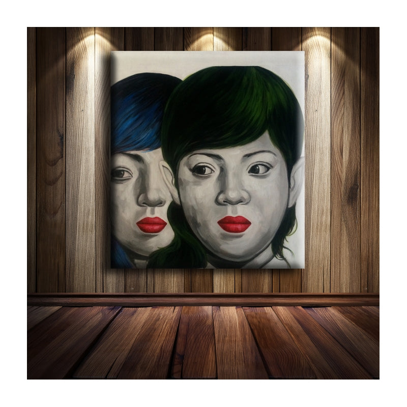 Twins - Unframed 80CM X 80CM