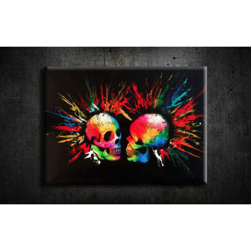 Skulls Marry Me - Unframed 110CM X160CM