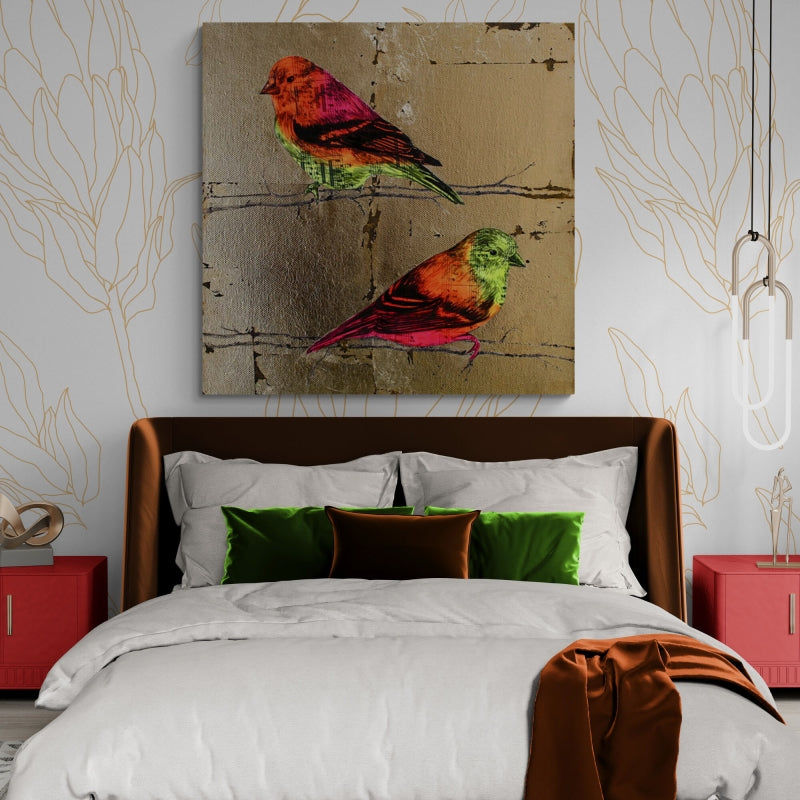 Golden Birds 100CM X 100CM(H)