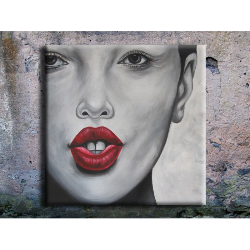 Lip Service - Unframed 80CM X 80CM